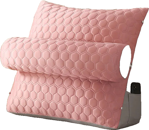 Coussin de Lecture LuxeRest – Triangulaire en Latex 50x60x20 cm
