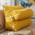 Coussin Triangulaire de Lecture Jaune – vue 1