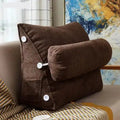 Coussin Triangulaire de Lecture Marron – vue 1