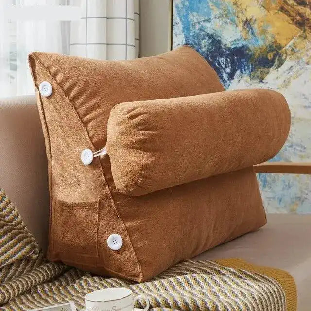 Coussin Triangulaire de Lecture Orange – vue 1