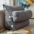 Coussin Triangulaire de Lecture Gris – vue 1