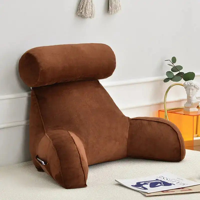 Coussin de Lecture Marron – vue 1