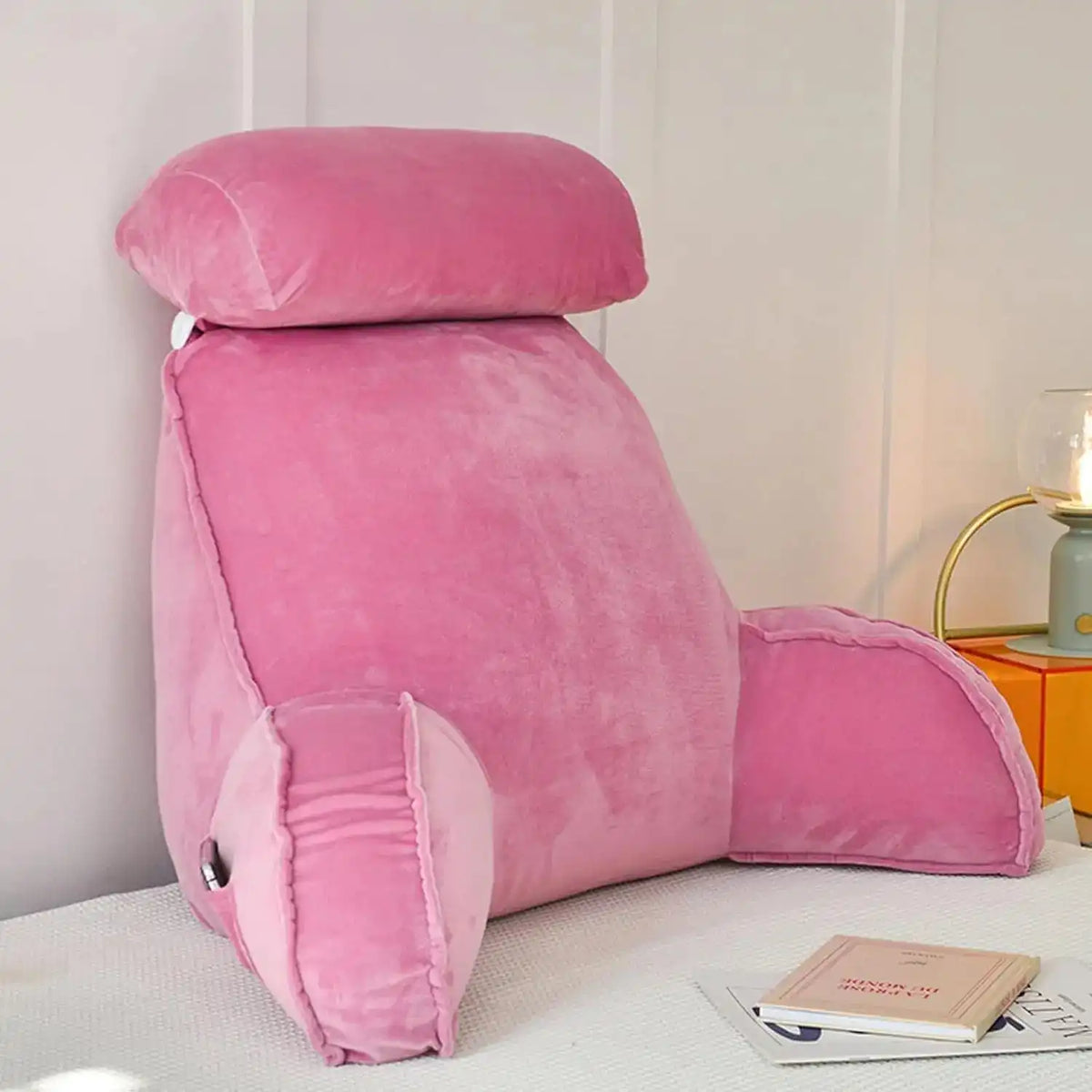 Coussin de Lecture Rose Clair – vue 2